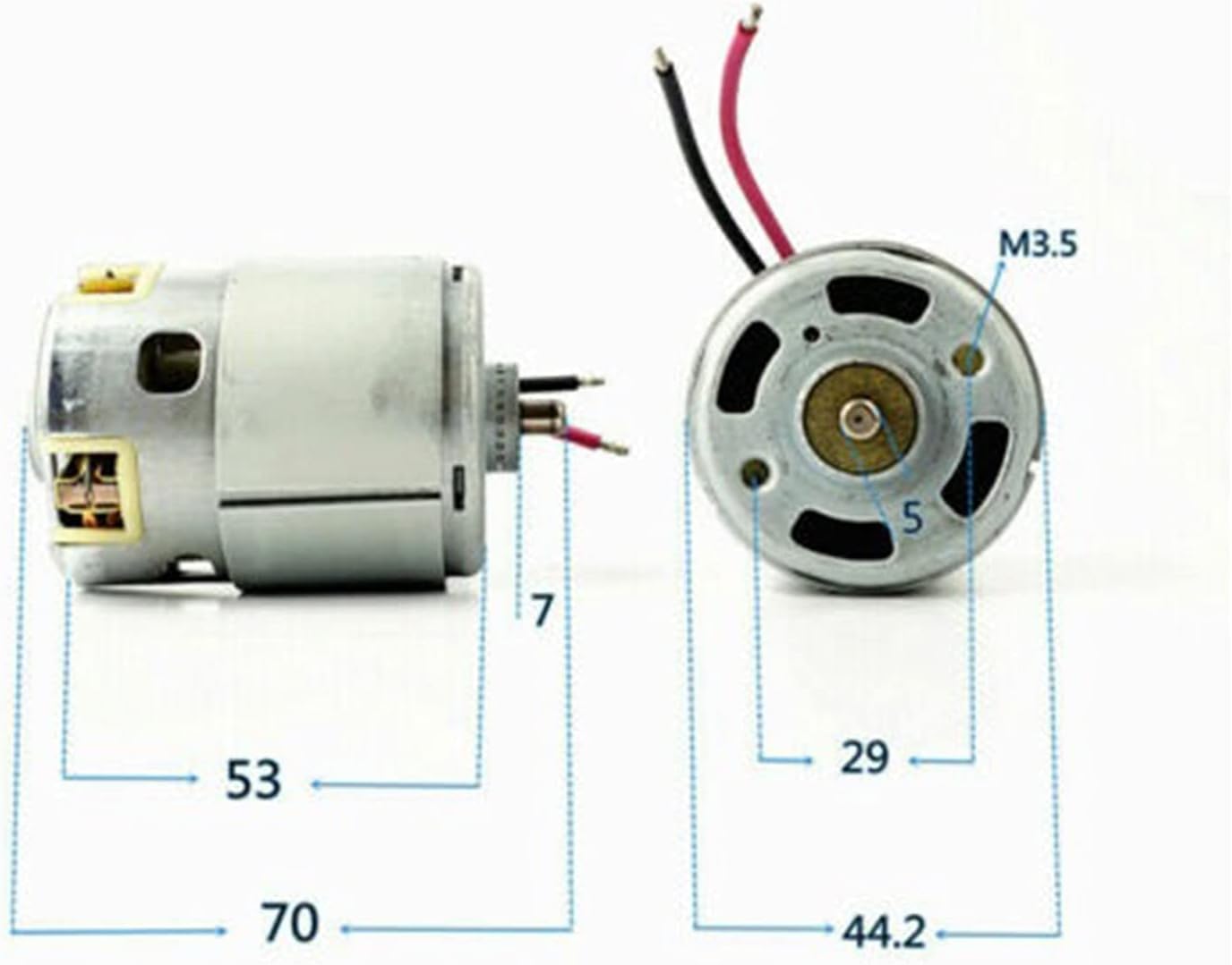 Motore, motoriduttore, Trapano Elettrico Attrezzi da Giardino RZ-735VA-9515 DC 12V-18V 20400 Giri/min, Motore Elettrico ad Alta Potenza ad Alta velocità