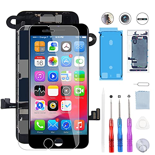 YPLANG for iPhone 8 Screen Replacement White 4.7 inch, Full Assembly Digitizer Frame LCD Touch Display with Front Camera, Ear Speaker, Sensors and Repair Kit for A1863, A1905, A1906