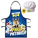 Sorrisini - Cappello e grembiule da cuoco regolabile Paw Patrol per bambini | Grembiule per bambini carino per cucinare, cuocere o dipingere per i bambini
