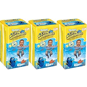 Huggies Little Swimmers Disposable Swim Diapers, X-Small (7lb-18lb.), (3 x 12 Pants)