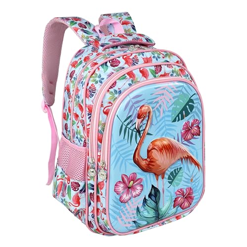 Image of Storite School Bag for Kids Girls 20L | Cute Waterproof Backpack with Chest Strap | Large Capacity Backpack with 180 Wide Opening|Bottle Pocket & Organizer | Primary Travel Bag
