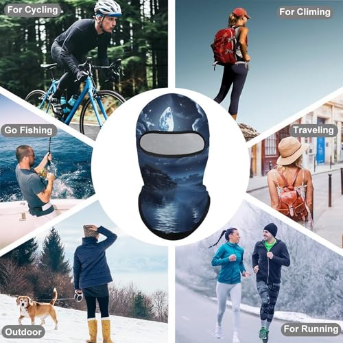 Balaclava Face Mask con Estampado de Granada para Hombres y Mujeres, Máscara Facial Completa para Ciclismo al Aire Libre miniatura 7