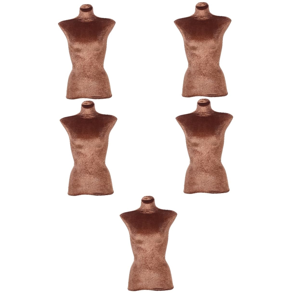 Hohopeti 5pcs Body Mannequin for Clothes Female Mannequin Cloth Cover Mode Half Body Cover Stain Resistant Velour