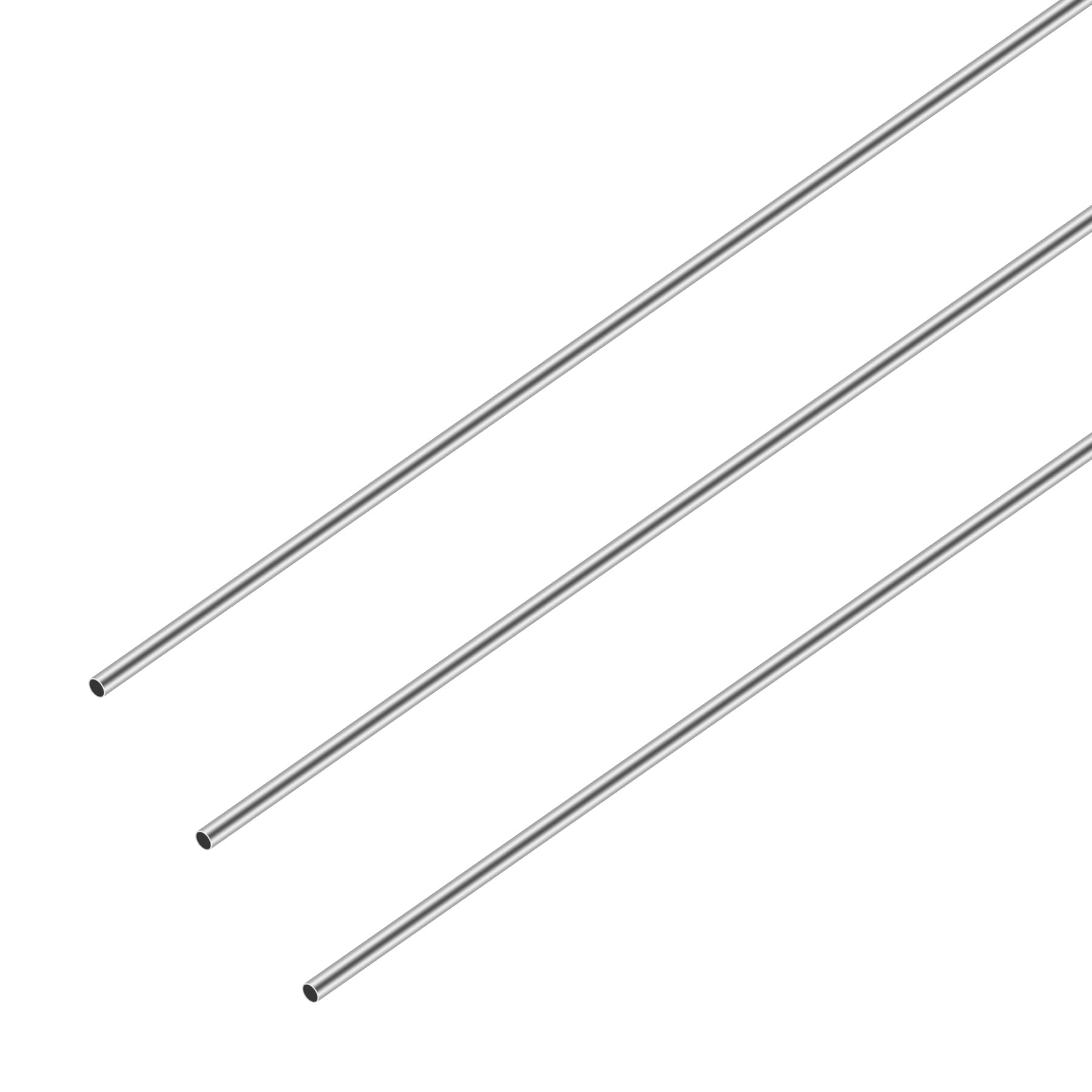 Imeistek 304 Stainless Steel Round Tube, 5Mm Od X 0.3Mm Wall Thick 300Mm Length Seamless Metal Straight Tube Industrial Straight Round Pipe (3Pcs)