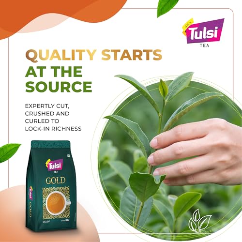 Image of Tulsi Gold Tea CTC Leaf 500g - Premium Assam Chai Patti | Superior Tea Powder