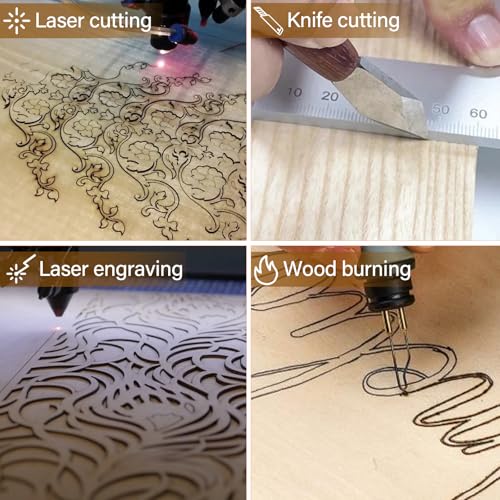 Zikenis 20 Stück A4 Linde Sperrholz,300 x 210 x 3 mm mehrschichtig Sperrholz,Holzplatten zum Basteln,3mm Laser Holz Lindensperrholz,für Bastelarbeiten,Holzzuschnitte,Modellbau