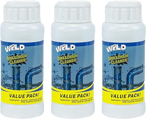 Giurui Potente escavatore per tubi, tappetino per lavandino e scarico, strumento di pulizia estremamente potente, 3 pezzi