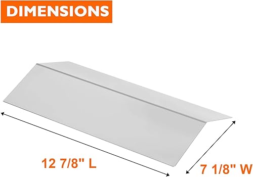 Miniatura 4 de BBQ Future 17 58 pulgadas domadores de llama y 12 78 pulgadas de escudo térmico para cabezal de parrilla Bull Outlaw 26038 26039 Angus 47628 47629,