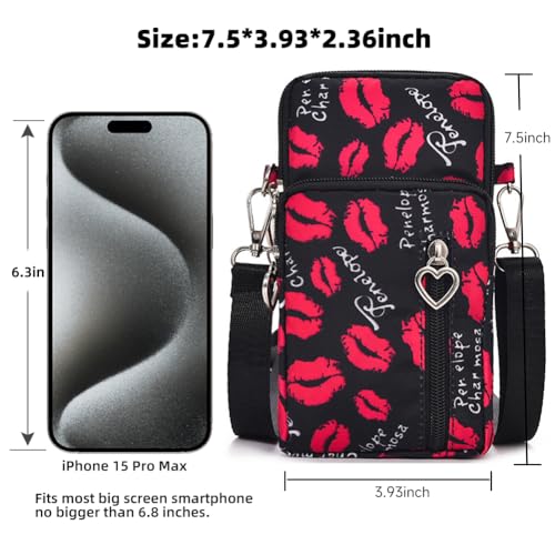 Image of JANKS Small Crossbody Bag for Women - Mini Phone Purses with Crossbody Strap and Wallet - Nylon Arm Bag