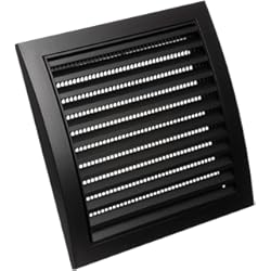 Paneles Para Fachadas Exteriores 190x190mm Rejilla para Ventilación - Rejilla de Ventilación con Protección contra Insectos - Plástico ABS Antracita
