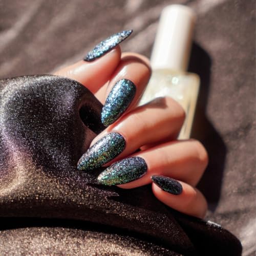 Image of Nails & More Holographic Nail Polish Topper, Argan Oil-Infused Gel Shine, Rainbow Glitter Nails, Party Shine | 10ml