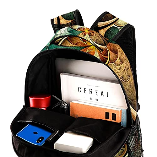 Sac à dos décontracté à effet verre craquelé multicolore haute capacité - 4