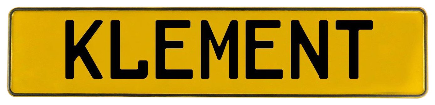 Vintage Parts 691277 Wall Art (Yellow Stamped Aluminum Street Sign Mancave Klement)