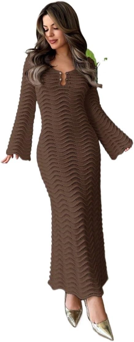 Womens Solid Color Sexy Sleeve Beach Dress For Summer cover ups for swimwear