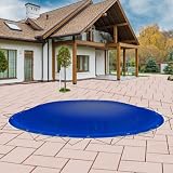 Aufblasbare Poolabdeckung für Rundpool Ø 300 cm | Rund Pool 3 m | blau