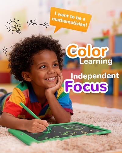 Image of KOKODI LCD Writing Tablet, 10 Inch Colorful Toddler Doodle Board Drawing Tablet, Erasable Reusable Electronic Drawing Pads, Educational and Learning Toy for 3-6 Years Old Boy and Girls(Green)