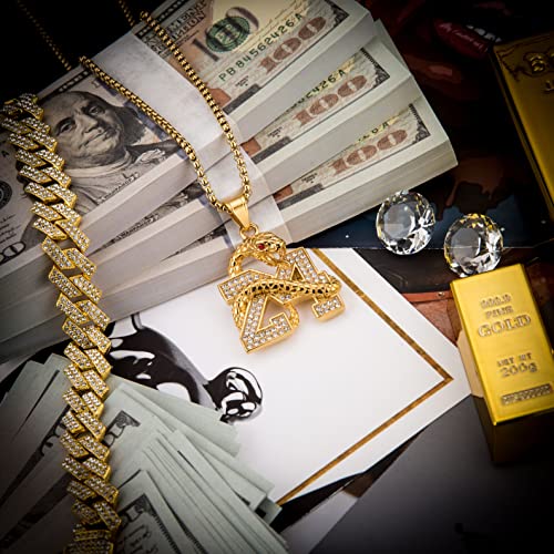 AsAlways 18K Gold Plated Memorial 24 Legend Basketball Number Pendant Inlay CZ Hip Hop Rock Punk Totem Amulet Charm Snake Necklace Gift Jewelry4