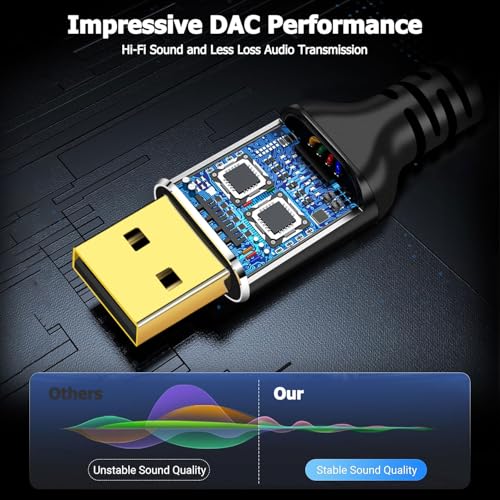 Cable USB a audio estéreo 1/4 TRS 16FT 6.35mm macho miniatura 4