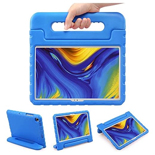 Capa Infantil Maleta Compatível Para Samsung Galaxy Tab A8 10.5'' X200 X205 2021 AZUL,Anti impacto, EVA, Emborrachada, Leve