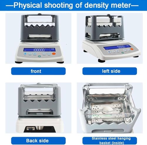 Medidor de densidad sólida de alta precisión con pantalla LCD para pruebas de laboratorio industrial, mide rango de densidad de 0,001 ~ 99,999 g/cm3