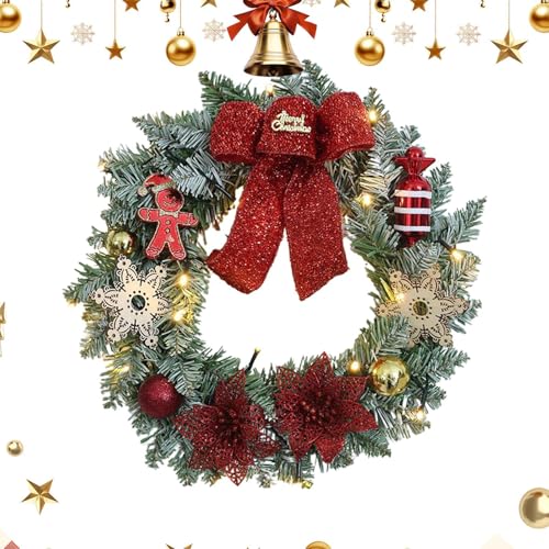 Couronne de Noël déco maison intérieure et extérieure avec boules - 2