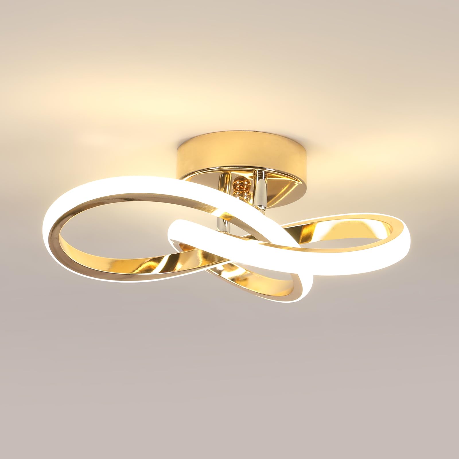 DELIPOP Plafon Led Techo, 22W 2500LM Moderna Lámpara de Techo LED, Luz Natural 4500K, Diseño Forma de Flor Luz de Techo del Para Corredor Baño Cocina Dormitorio Pasillo