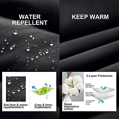 Chrisuno Men's Packable Vests Casual Winter Windproof Vest Jacket Quilted Jackets Black L #TOP3