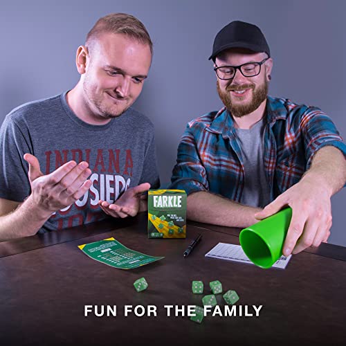 Farkle: The Family Dice Game | Fun Dice Game For Game Nights | 1 Cup & Dice | 1 Player Game & 75 Scorecard Bundle #TOP3