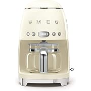 Smeg Retro Style Coffee Maker Machine, 17.3 x 12.8 x 11.3, Cream