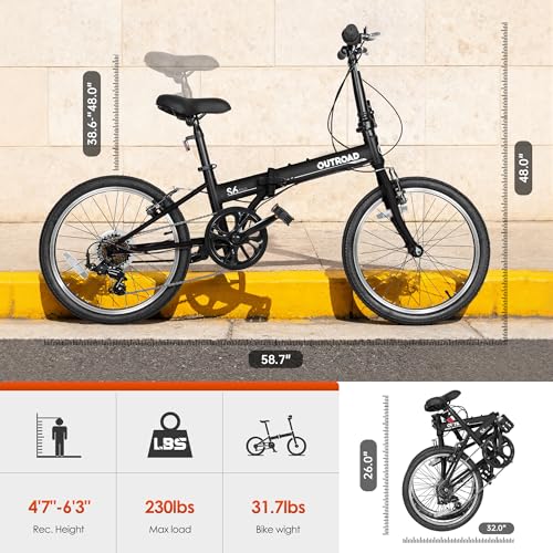 20 inch Folding Bike,7 Speed Lightweight City