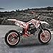 50cc Dirt Bike, 2-Stroke Gas Power Motocross Bike for Kids,Off Road Mini Motorcycle Pocket Motorbike with Front Rear Disc Brakes Up to 25 Mph, Weight Support Up to 330 LBS Birthday Gifts Red