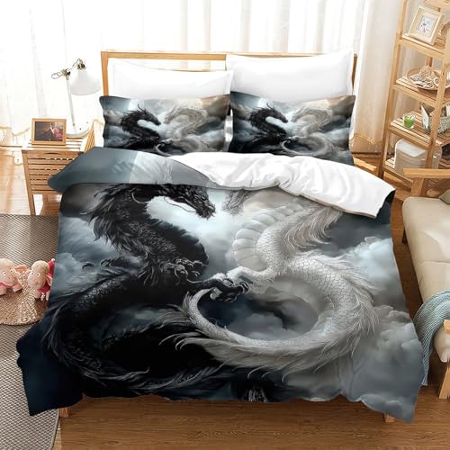 Parure de lit oiseau mythique fermeture éclair microfibre résistante