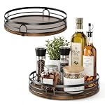 2 Pack 9" 10" Lazy Susan Turntable Organizer for Table Top