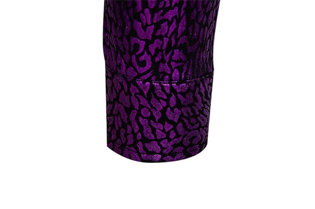 Camisa ajustada con botones para hombre, camisa de vestir de manga larga para fiesta, etapa de graduación, camisa de baile de los años 70