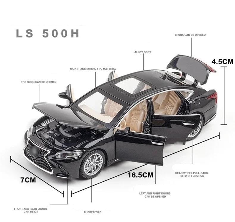 Giocattoli per amanti dell'automobile, decorazione per auto LS500H, scala 1:32, in lega, modellini e veicoli giocattolo, modellino di auto in metallo, alta simulazione, suono di luce, collezione