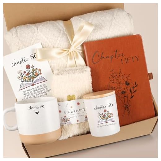 50th Birthday Gifts for Her, Unique Chapter 50 Year Old Birthday Gifts for Women Happy 50th Bday Gift Basket for Her Turning 50 Year Old Gift Box Ideas for Her Wife Mom Daughter Sister Friend Coworker