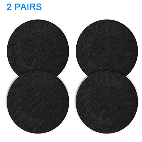 Cubiertas protectoras de almohadillas Flex Fabric con tela estirable y lavable para Beats Studio 3/2 Bose QC35 25 15 y otros audífonos con cojines de 3-4 pulgadas [2 pares] (Negro) miniatura 4