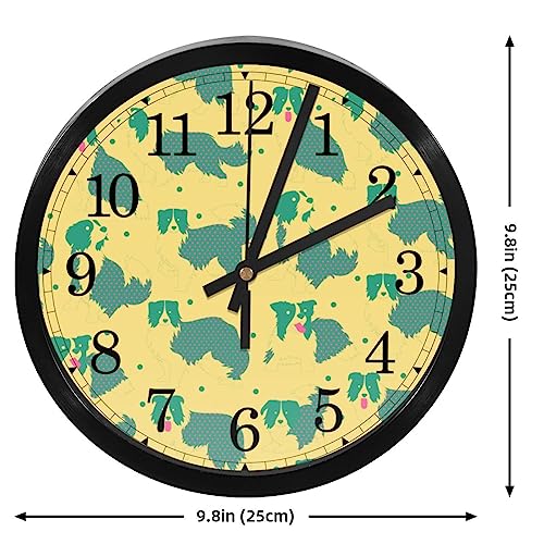 Horloge murale silencieuse à quartz Border Collie maison cuisine bureau - 5