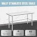 HALLY Open Base Stainless Steel Table 30 x 60 Inches, NSF Commercial Heavy Duty Prep & Work Table with Galvanized Legs for Restaurant, Home and Hotel