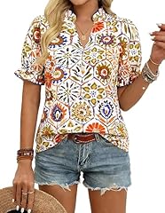 White Orange Hexagonal Floral