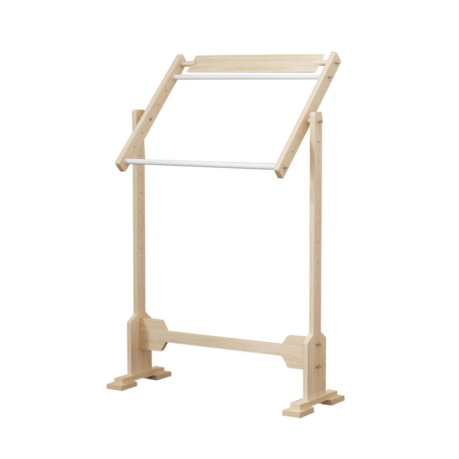 Cadre à Broder Au Point de Croix, Tambour à Broder, Support de Couture Réglable, en Bois Naturel, Surface Lisse, Idéal pour Les Loisirs Créatifs. M Wo