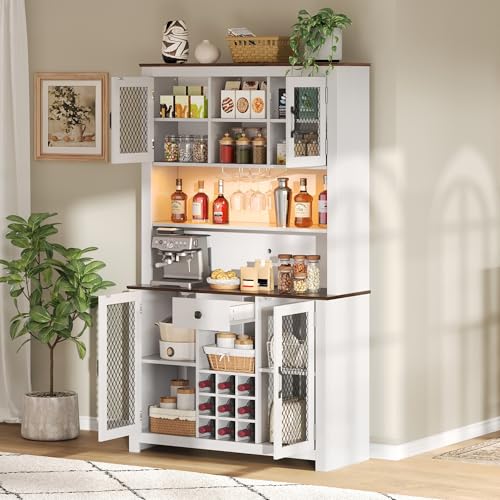 Soporte de vino freestanding para 9 botellas blanco miniatura 4