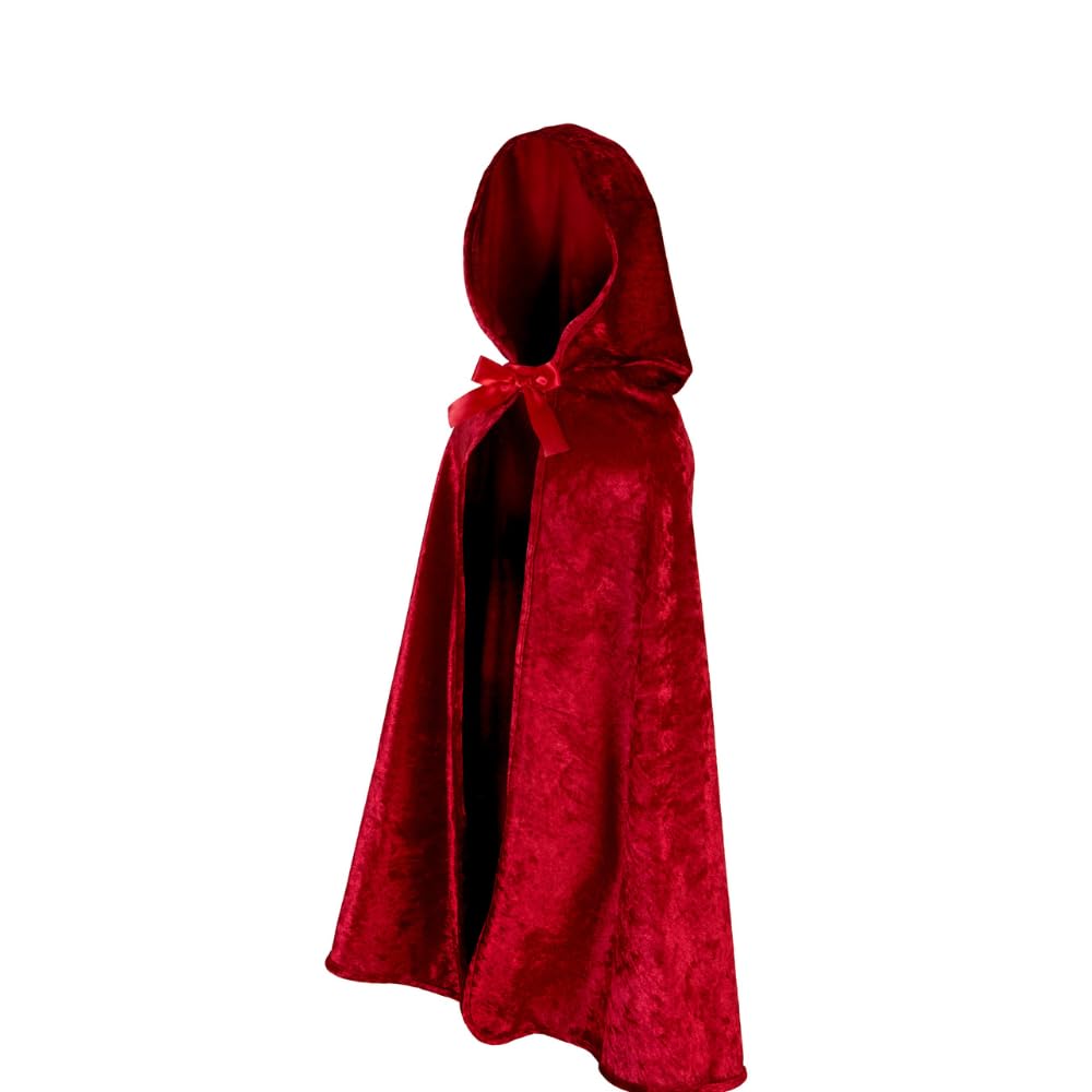Great Pretenders 52377 Little Red Riding Cape, Size US 7-8 Hats, Masks and Party Accessories, Multicoloured, único