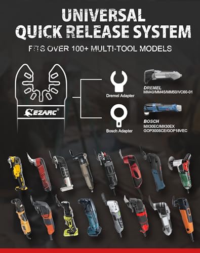 EZARC Titanium Oscillating Saw Blades, Standard Length & Extra-Long Oscillating Multitool Blades for Metal, Wood Nails, Screws Cutting, Plastic, 12 Pack 6 EZARC Titanium Oscillating Saw Blades, Standard Length & Extra-Long Oscillating Multitool Blades for Metal, Wood Nails, Screws Cutting, Plastic, 12 Pack - Image 6