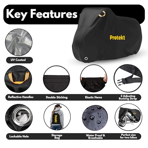 Protekt BIKECOVER Bike Cover For 1-2 Bikes - Stationary Heavy Duty Bike Covers For Outdoor Storage thumb #3