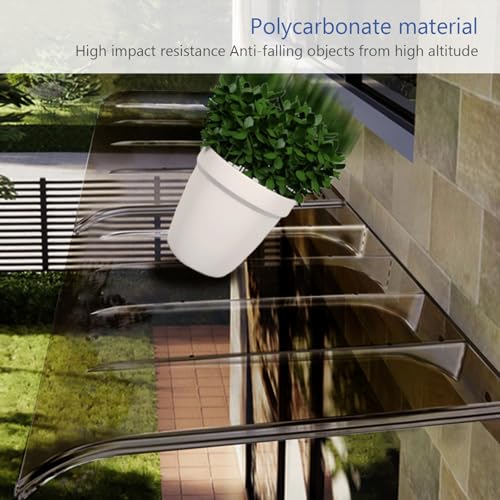 Auvent pare-soleil en polycarbonate et protection climatiseur extérieur
