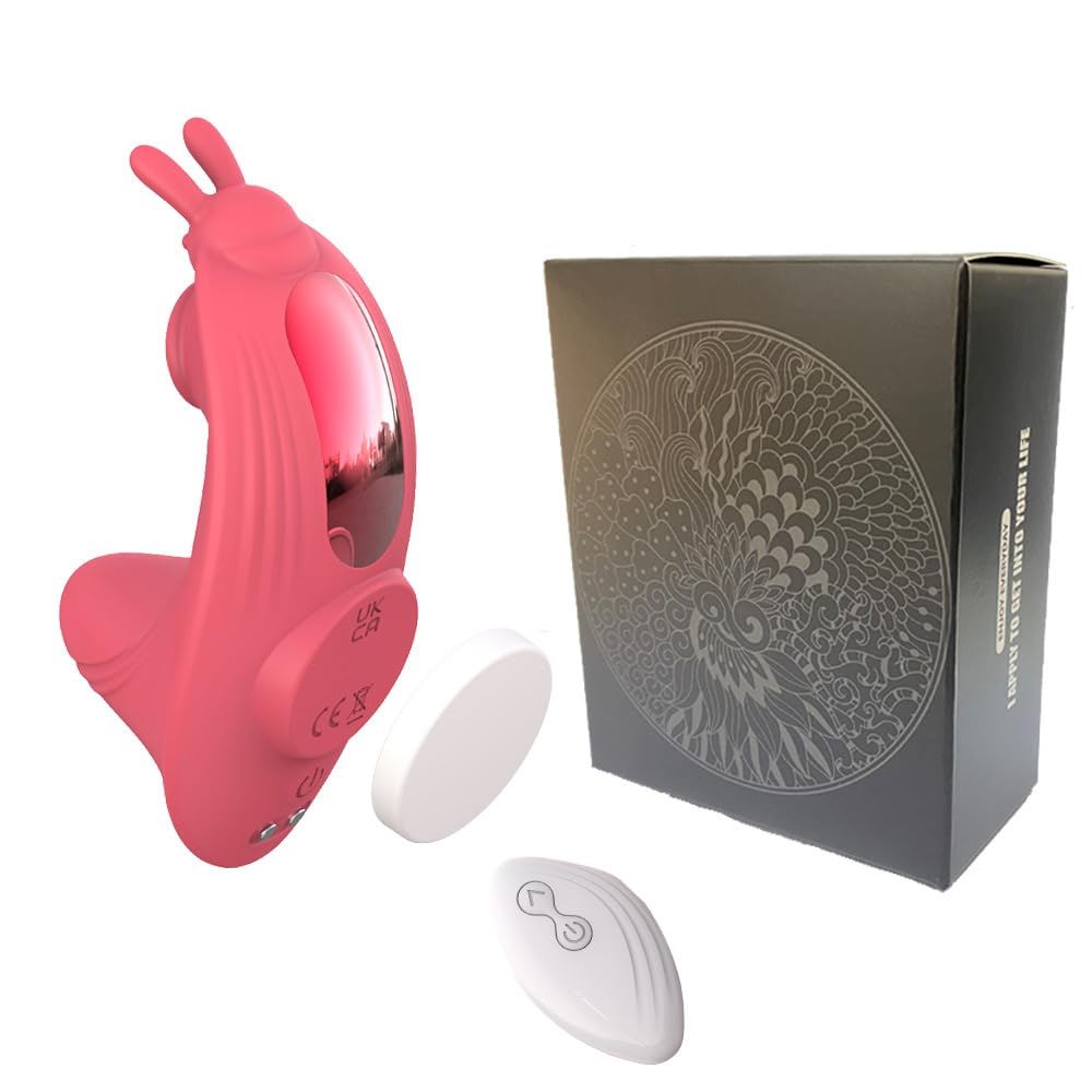 Vibrateur Panty Magnétique Femme avec Télécommande, Vibromasseur de Culotte Portable, 10 Modes de Vibration et 4 Modes de Succion, Jouet Intime Adulte Rechargeable USB pour Femme et Couple