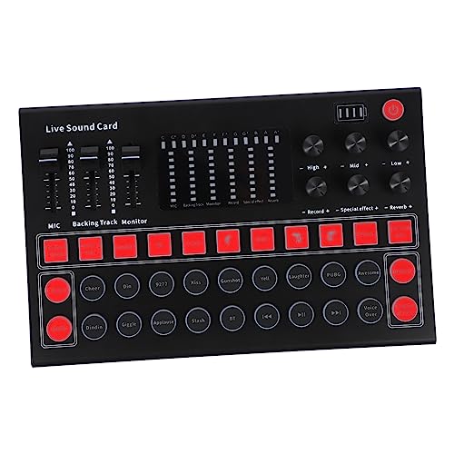 SHINEOFI Tarjeta de Sonido USB Multifuncional para Grabación y Transmisión Compatible con Múltiples Dispositivos Monitoreo Real Sin Necesidad de Controladores Diseño y Práctico