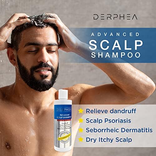 Miniatura 3 de DERPHEA Champú para la psoriasis, champú para foliculitis, champú para dermatitis seborreica, champú para cuero cabelludo seco, champú para el cuero