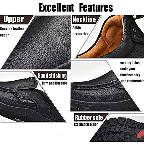 UPIShi Mens Slip-On Loafers Leather Breathable Casual Lightweight Shoes4